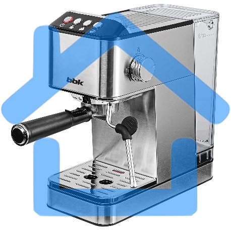 Кофеварка рожковая BBK BCM1501 нержавеющая сталь/черный, исп. кофе - молотый, 1.7 л, 1200 Вт, 20 бар