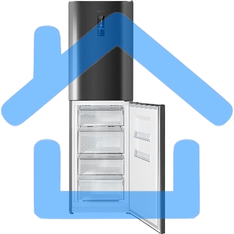 Холодильник Atlant ХМ-4623-159-ND черный металлик двухкамерный 187/125л морозилка снизу-4