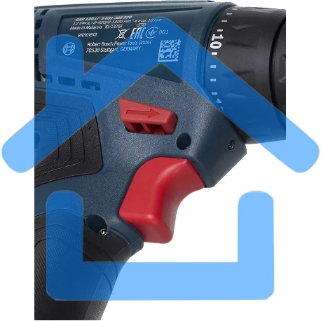 Дрель-шуруповерт Bosch GSR 120-LI C, Аккумуляторная, 12В, 2 АКБ, Кейс-8