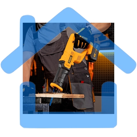 Пила сабельная аккумуляторная CRC-115-0, 18В Li-Ion Denzel-4