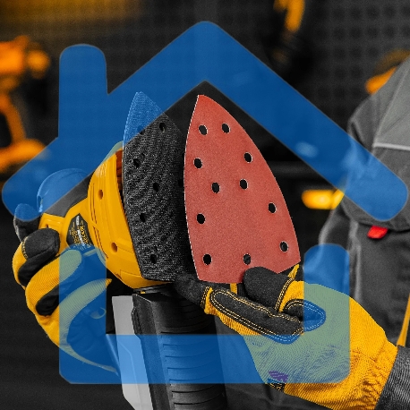 Треугольник абразивный Denzel на ворc. подложке под 