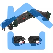 Профессиональная сабельная аккумуляторная пила KLPRO KLBTK18-50 (18В, Li-ion-2шт 5,0А·ч, ЗУ 4,5А 2200об/мин)