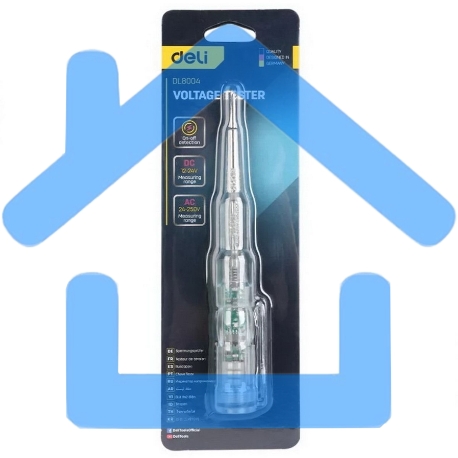 Индикаторная отвертка-тестер напряжения светодиодная Deli DL8004 12-250 В-1