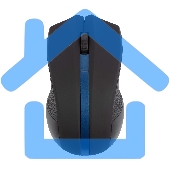 Мышь беспроводная HIPER HOMW-074 черный/синий, 1000 dpi, радиоканал, USB, кнопки - 3