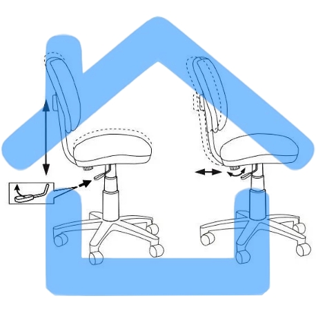 Кресло детское Бюрократ CH-W204NX Velvet 36 розовый, крестовина пластик, пластик белый-17