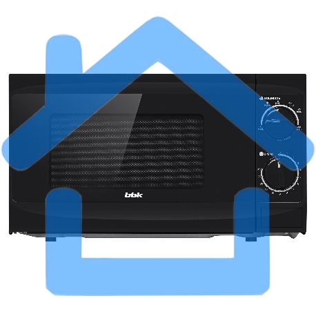 Микроволновая печь BBK 20MWS-706M/B черный, 20 л, 700 Вт, поворотный механизм-3