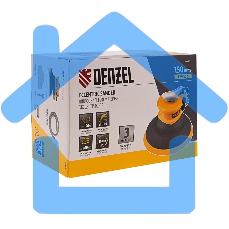 Эксцентриковая шлифовальная машина EPG150, 150 мм, 10000 об/мин, 5 мм, 160 л/мин Denzel-2