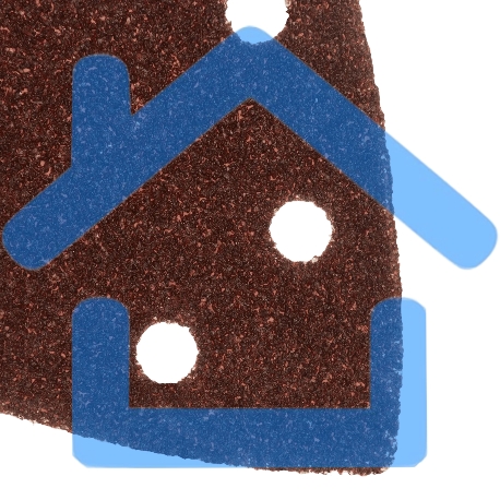 Треугольник абразивный Denzel на ворc. подложке под 