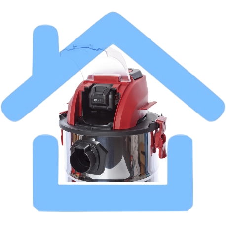 Пылесос строительный RedVerg RD-VC18/U черный, 400 Вт, уборка сухая/сбор воды, питание от аккумулятора, пылесборник мешок/контейнер, 20 л-7