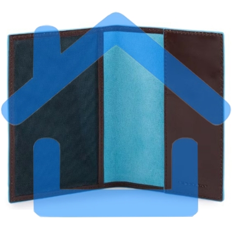 Обложка для паспорта Piquadro Blue Square PP5255B2/MO, коричневый, натур.кожа-1