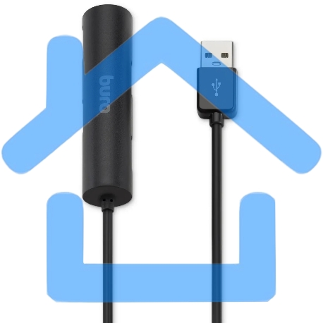 Разветвитель USB 2.0 Buro BU-HUB4-0.5R-U2.0 4порт. черный-1