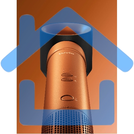 Фен -щетка с ионизацией Tuvio HBI1414, 7 насадок, оранжевый-4