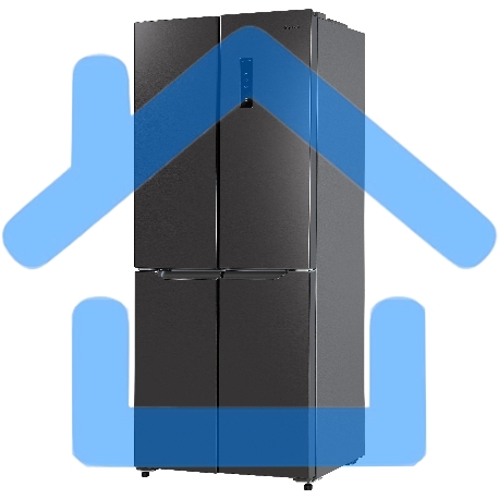 Холодильник Бирюса CD 405 DI темная нержавеющая сталь двухкамерный 289/130л морозилка снизу Side by Side-4