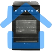 Плита электрическая De Luxe 506004.13ЭС-001 черный, конфорок 4 шт, духовка 60 л, 50 см x 87 см x 60 см