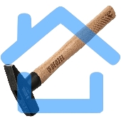 Молоток слесарный Denzel 400 г, кованый квадратный боек, буковая рукоятка