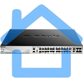 Коммутатор D-Link DGS-3130-30PS/B2A Управляемый L3 стекируемый коммутатор с 24 портами 10/100/1000Base-T, 2 портами 10Gbase-T и 4 портами 10Gbase-X SFP+ (24 порта PoE 802.3af/at, PoE-бюджет 370 Вт; 740 Вт с DPS-700)