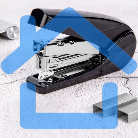 Степлер Deli 0421BLACK 24/6 26/6 (30 листов) черный, 50 скоб, коробка-1