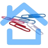 Скрепки Deli E0024 пластиковая оболочка 29мм ассорти (упаковка: 100шт) пластиковая коробка