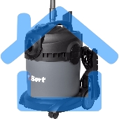 Строительный пылесос Bort BAX-1520-Smart Clean серый, 300/1400 Вт, уборка сухая/влажная, пылесборник бак, 20 л