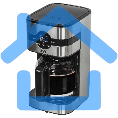 Кофеварка капельная JVC JK-CF28 черный/серебристый, исп. кофе - молотый, 1.5 л, 1000 Вт.-1