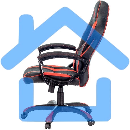 Кресло игровое A4TECH Bloody GC-250, на колесиках, искусственная кожа/ткань, черный/красный-14