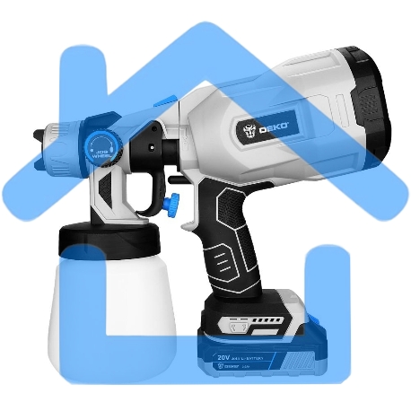 Краскопульт аккумуляторный DEKO SG20DK Max, 20В, 800 мл, 1x3.0А·ч 083-1135-7