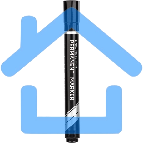 Маркер перманентный Deli Think EU10120, скошенный пишущий наконечник, 2-5мм, черный-1