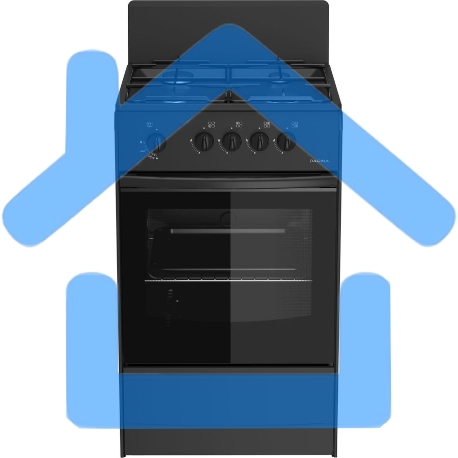 Плита газовая Darina S GM 441 001 At антрацит/черный, конфорок 4 шт, духовка 50 л, 50 см x 85 см x 51 см