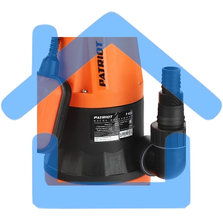 Насос дренажный PATRIOT F 400 (NEW) 315302405 Мощн. - 400 Вт, напр. - 220 В, макс.производит. - 8000 л/час, макс. глуб. погруж. - 5 м., макс. выс.подъема- 5 м., корпус - пластик.-2