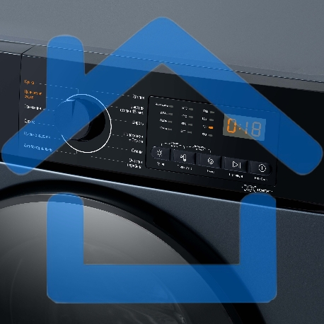 Стирально-сушильная машина Бирюса WMD-SM812/03 W перламутровый синий, загрузка фронтальная 8 кг, 1200 об/мин, класс: А+++-7