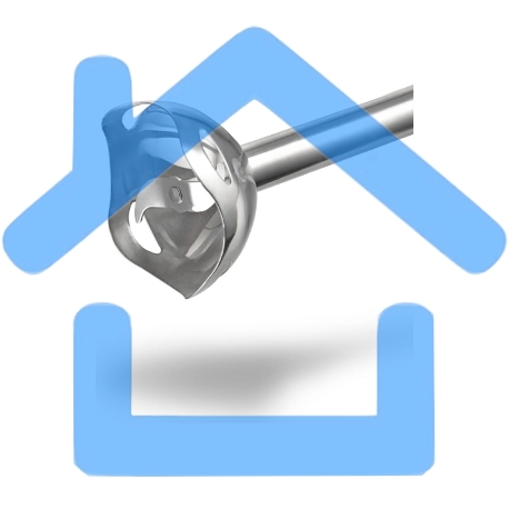 Блендер погружной Blackton Bt HB401S белый-голубой, блендер+миксер+измельчитель Мощность:800 Вт-4