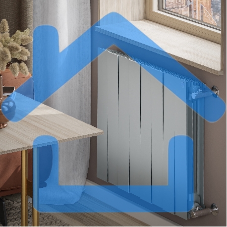 Радиатор биметаллический Royal Thermo PianoForte 500 серебристый - 8 секц.-1