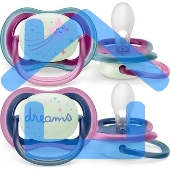 Пустышка Philips Avent ultra air, ночная, звезда/DREAMS, 6-18 мес., 2 шт.