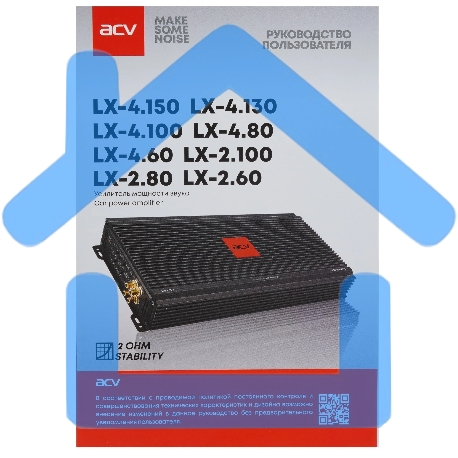 Усилитель автомобильный ACV LX-4.150 четырехканальный-8