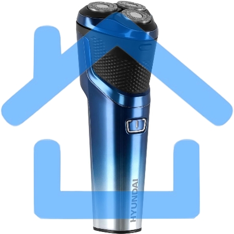 Электробритва роторная Hyundai H-SH8089 реж.эл.:3 питан.:аккум. голубой-6