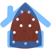 Треугольник абразивный Denzel на ворc. подложке под 