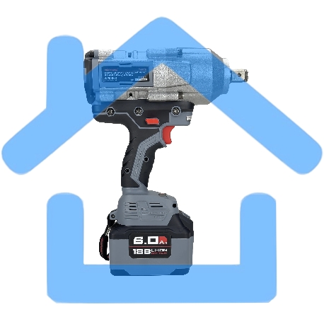 Аккумуляторный гайковерт бесщеточный ударный ProfiPower T-2000N (Li-ion-1шт, 6.0А·ч, 2000Нм, адаптер переходника, З/У, в кейсе)-6