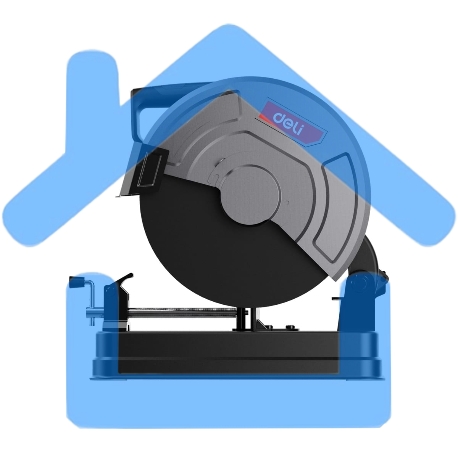 Отрезная монтажная пила Deli DE-XQ355-1E (2350Вт, 3800об/мин, диаметр диска 355мм)-3