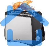 Тостер Polaris PET-0812A черный матовый