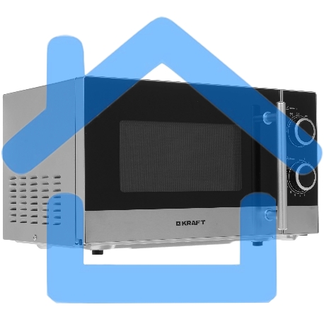 Микроволновая печь Kraft KF-20MW7S-200M серебристый, 20 л, 700 Вт, переключатели - поворотный механизм-1