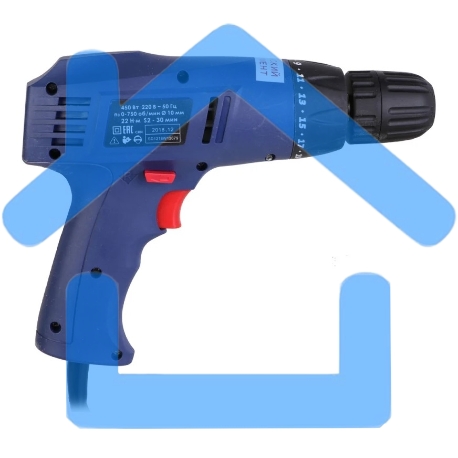 Дрель-шуруповерт ДИОЛД ЭШ-0,45, Сетевая, 450Вт-4