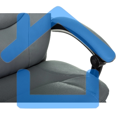 Кресло руководителя Бюрократ CH-868N-BF серый, эко.кожа, крестов. пластик, подст. для ног-32