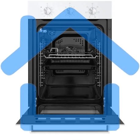 Духовой шкаф электрический встраиваемый HOMSair OEF451WH белый-2