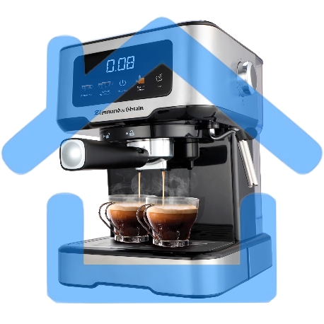 Кофеварка рожковая Zigmund & Shtain ZCM-883 стальной, исп. кофе - молотый, 1.5 л, 1200 Вт, 15 Бар.-1