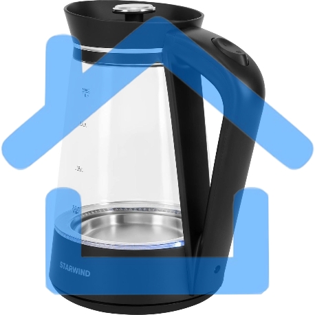 Чайник электрический Starwind SKG2116 1.8л. 1700Вт черный/прозрачный корпус: стекло-6