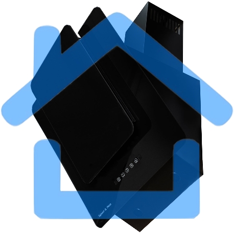 Вытяжка каминная наклонная Zigmund & Shtain K 150.6 B черный, 60 см, 1100 куб. м/ч, 65 дБ-3