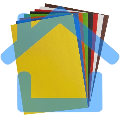 Картон цветной Silwerhof мелованный, 8л. 8цв. A4 Монстрики 230г/м2 1диз. обл., мелованный, картон папка-1