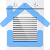 Духовой шкаф электрический встраиваемый HOMSair OEF451WH белый