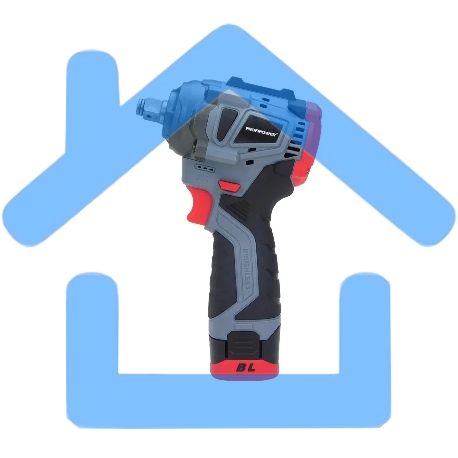 Аккумуляторный бесщеточный ударный гайковерт ProfiPower BL-163 (16В, 260Нм, Li-ion 2шт, 2.0А·ч, ударные головки 17,19,21, З/У,в кейсе)-14