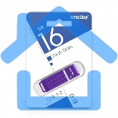 Флешка USB 16Gb,Smartbuy Quartz series Violet (SB16GbQZ-V)